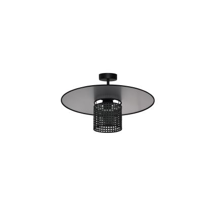 Duolla - Surface-mounted chandelier TOKYO RATTAN 1xE27/15W/230V d. 50 cm black/silver