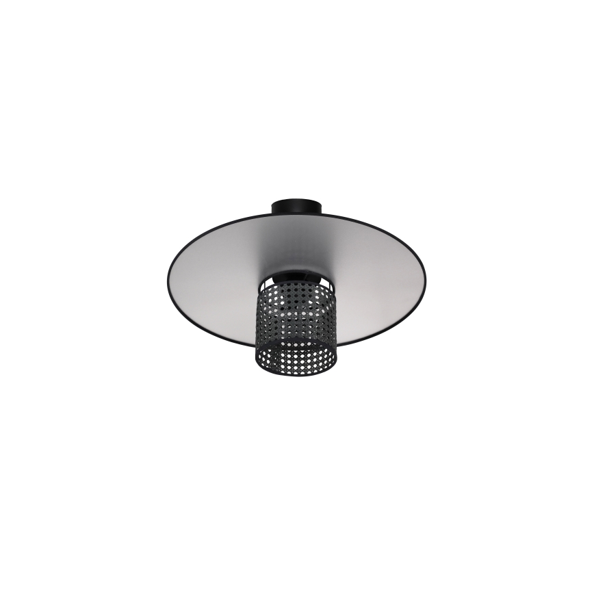Duolla - Surface-mounted chandelier TOKYO RATTAN 1xE27/15W/230V d. 50 cm black/silver