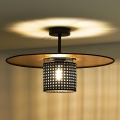 Duolla - Surface-mounted chandelier TOKYO RATTAN 1xE27/15W/230V d. 50 cm gold/black