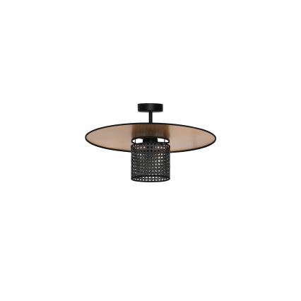Duolla - Surface-mounted chandelier TOKYO RATTAN 1xE27/15W/230V d. 50 cm gold/black