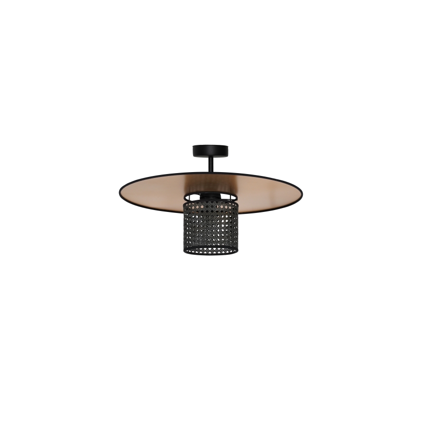 Duolla - Surface-mounted chandelier TOKYO RATTAN 1xE27/15W/230V d. 50 cm gold/black