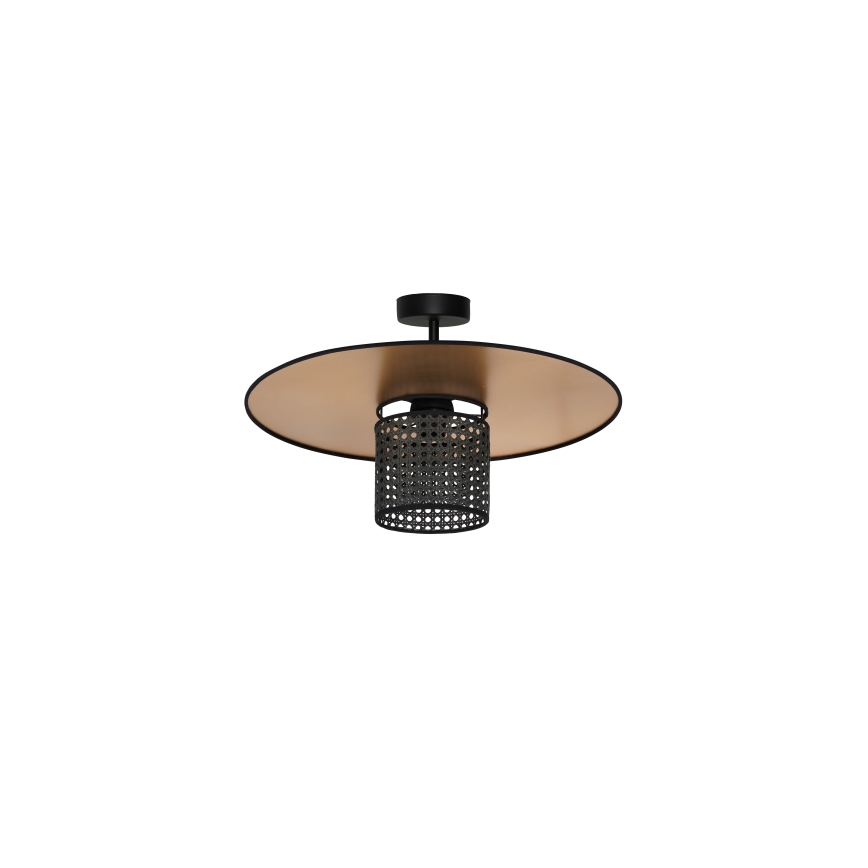 Duolla - Surface-mounted chandelier TOKYO RATTAN 1xE27/15W/230V d. 50 cm gold/black
