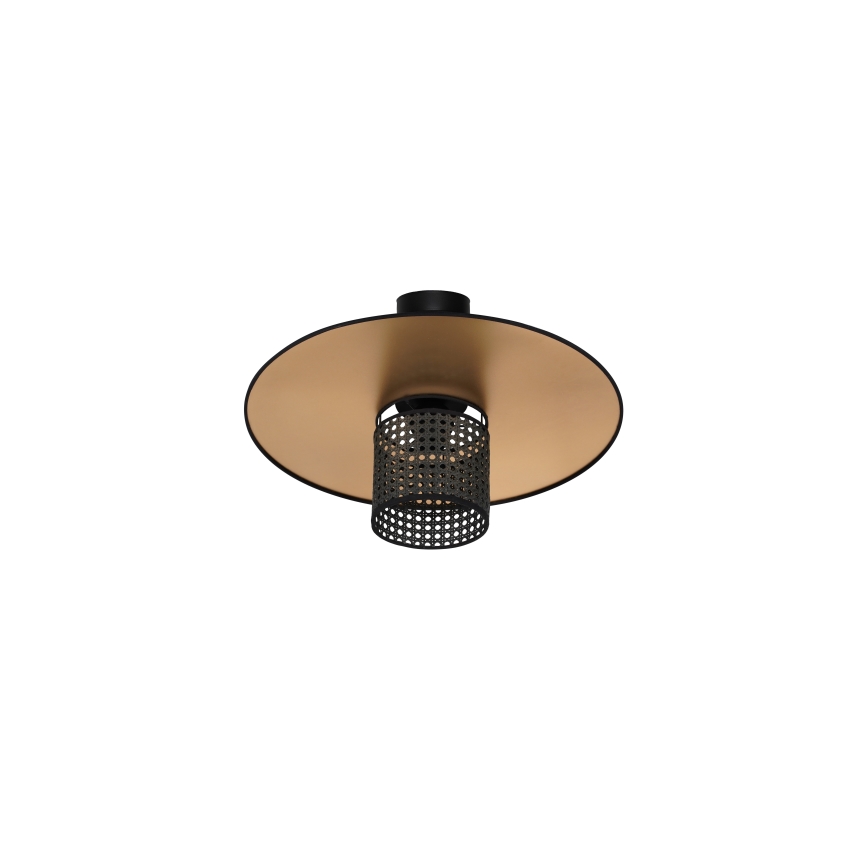 Duolla - Surface-mounted chandelier TOKYO RATTAN 1xE27/15W/230V d. 50 cm gold/black