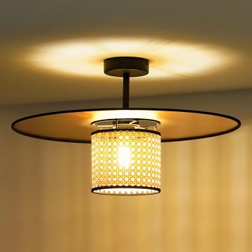 Duolla - Surface-mounted chandelier TOKYO RATTAN 1xE27/15W/230V d. 50 cm gold/rattan