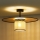 Duolla - Surface-mounted chandelier TOKYO RATTAN 1xE27/15W/230V d. 50 cm gold/rattan