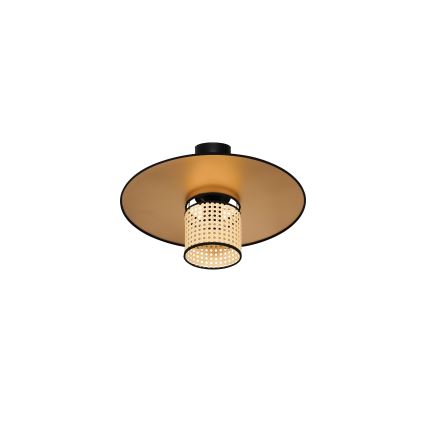 Duolla - Surface-mounted chandelier TOKYO RATTAN 1xE27/15W/230V d. 50 cm gold/rattan