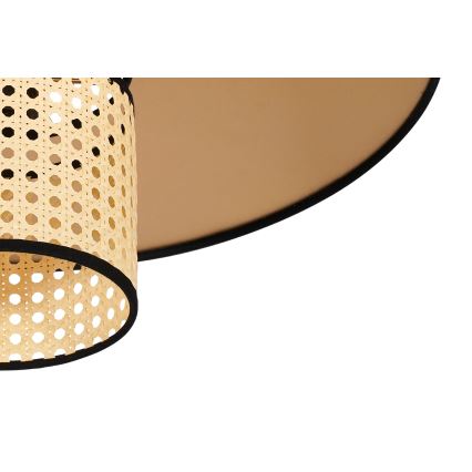 Duolla - Surface-mounted chandelier TOKYO RATTAN 1xE27/15W/230V d. 50 cm gold/rattan