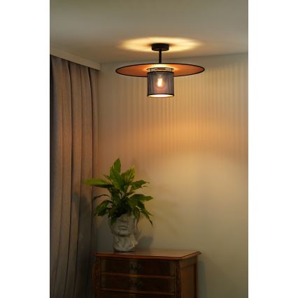 Duolla - Surface-mounted chandelier TOKYO SHINY 1xE27/15W/230V d. 50 cm black/copper