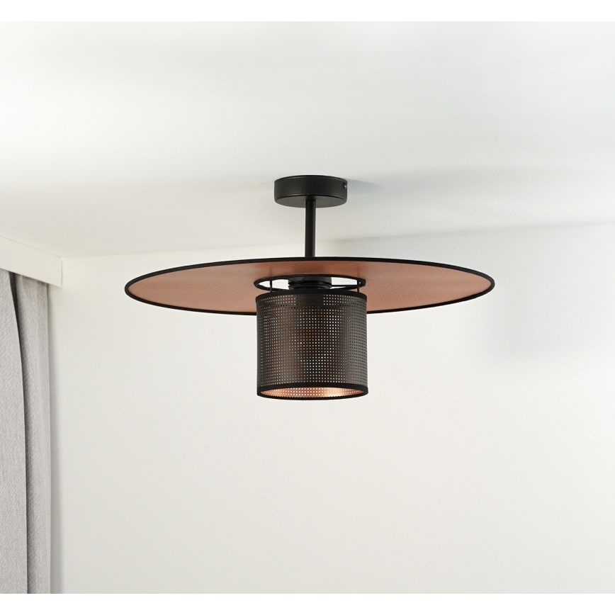Duolla - Surface-mounted chandelier TOKYO SHINY 1xE27/15W/230V d. 50 cm black/copper