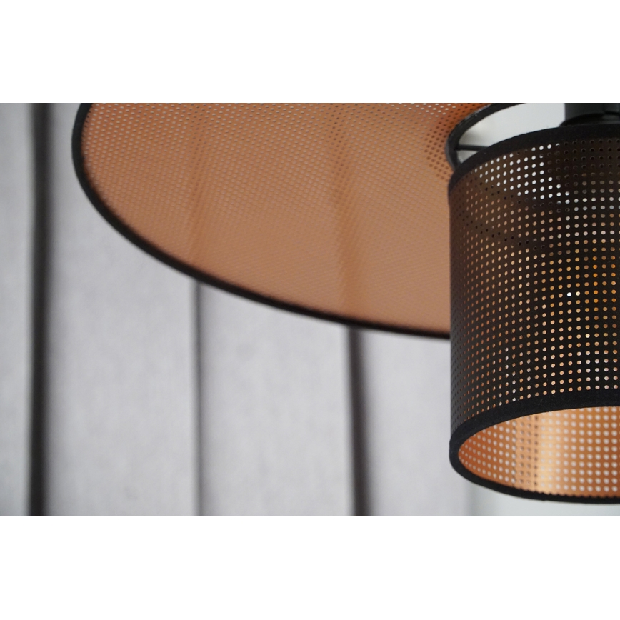 Duolla - Surface-mounted chandelier TOKYO SHINY 1xE27/15W/230V d. 50 cm black/copper