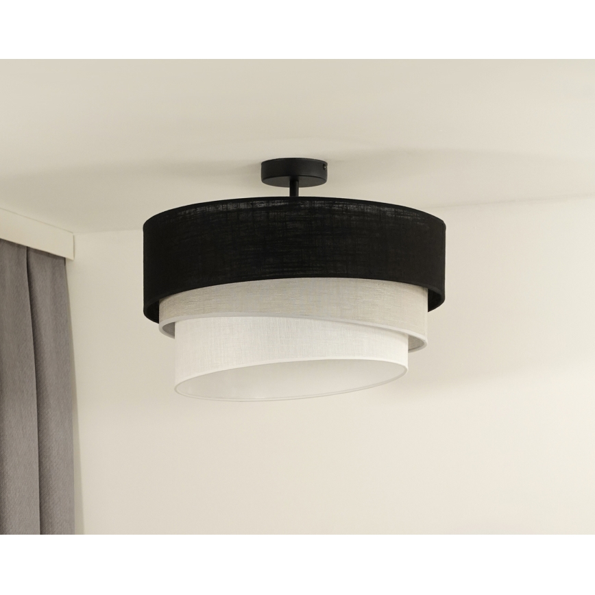 Duolla - Surface-mounted chandelier TRIO 1xE27/15W/230V d. 45 cm black/grey/white