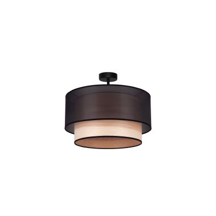 Duolla - Surface-mounted chandelier WOOD BOHO 1xE27/15W/230V d. 45 cm black/beige