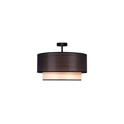 Duolla - Surface-mounted chandelier WOOD BOHO 1xE27/15W/230V d. 45 cm black/beige