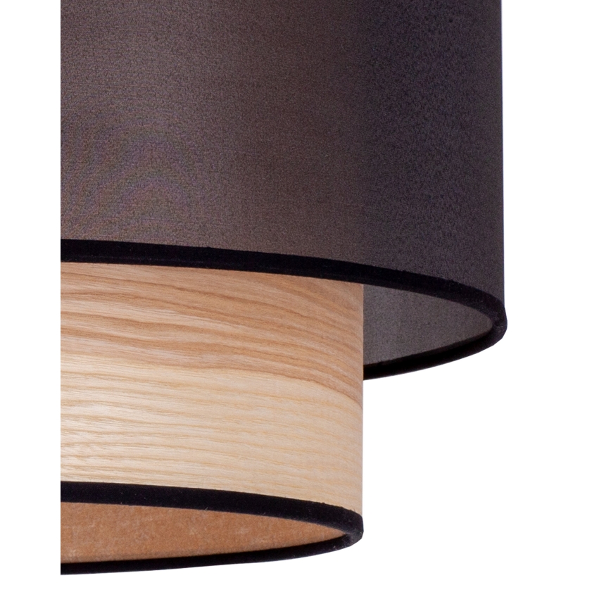Duolla - Surface-mounted chandelier WOOD BOHO 1xE27/15W/230V d. 45 cm black/beige
