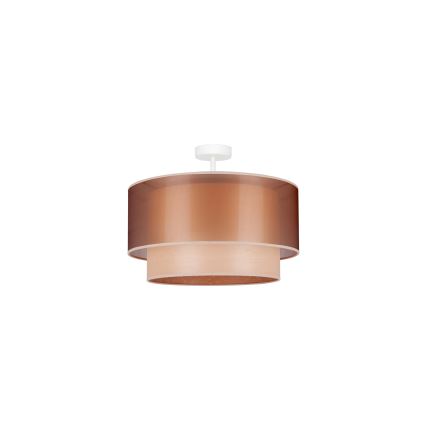 Duolla - Surface-mounted chandelier WOOD BOHO 1xE27/15W/230V d. 45 cm copper/beige