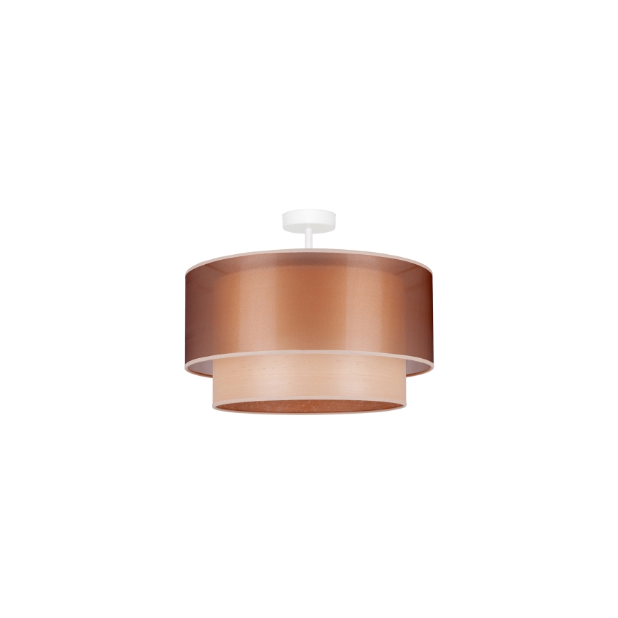 Duolla - Surface-mounted chandelier WOOD BOHO 1xE27/15W/230V d. 45 cm copper/beige