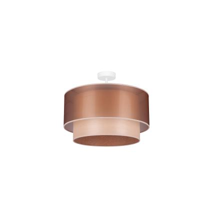Duolla - Surface-mounted chandelier WOOD BOHO 1xE27/15W/230V d. 45 cm copper/beige