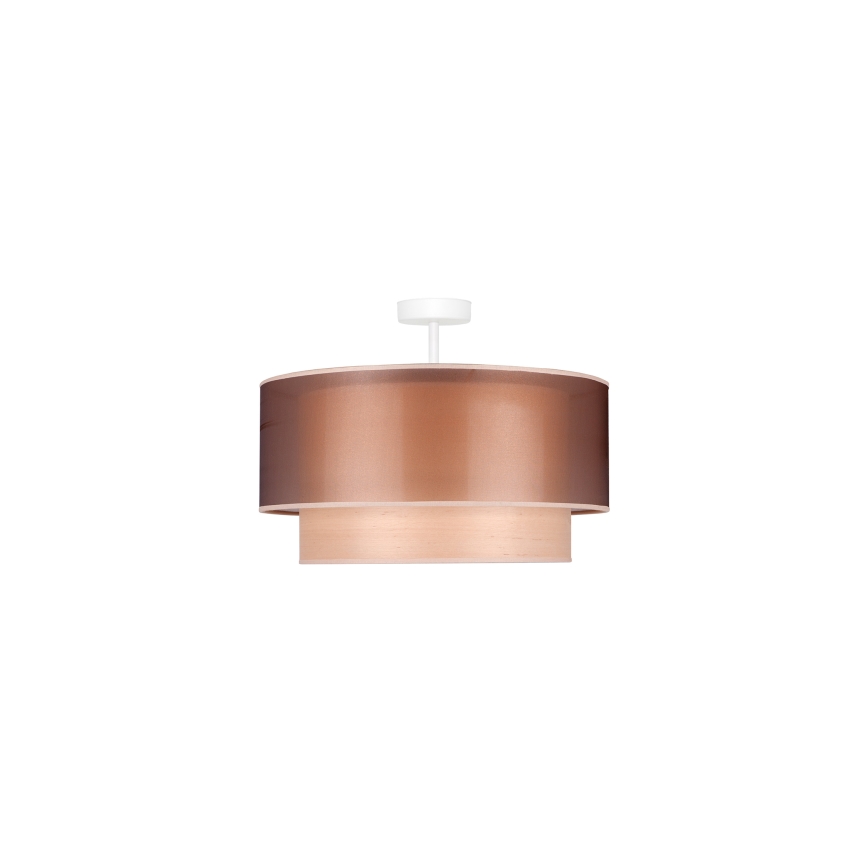Duolla - Surface-mounted chandelier WOOD BOHO 1xE27/15W/230V d. 45 cm copper/beige