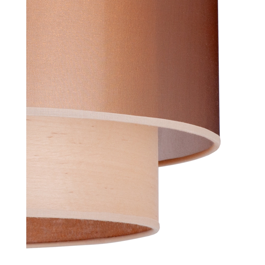 Duolla - Surface-mounted chandelier WOOD BOHO 1xE27/15W/230V d. 45 cm copper/beige