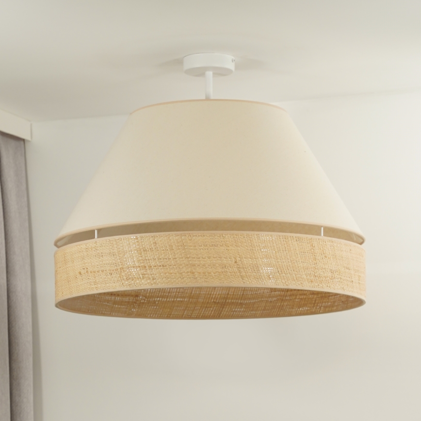 Duolla - Surface-mounted chandelier YUTE AVIGNON 1xE27/15W/230V d. 60 cm creamy/beige