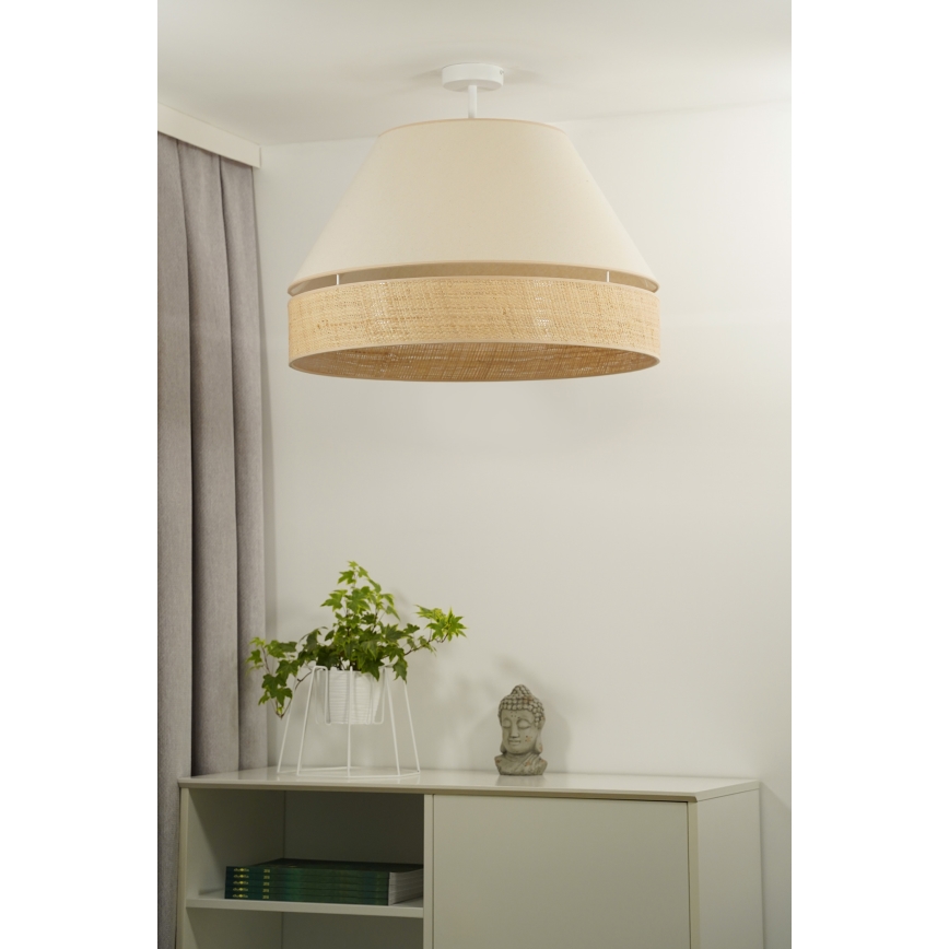 Duolla - Surface-mounted chandelier YUTE AVIGNON 1xE27/15W/230V d. 60 cm creamy/beige