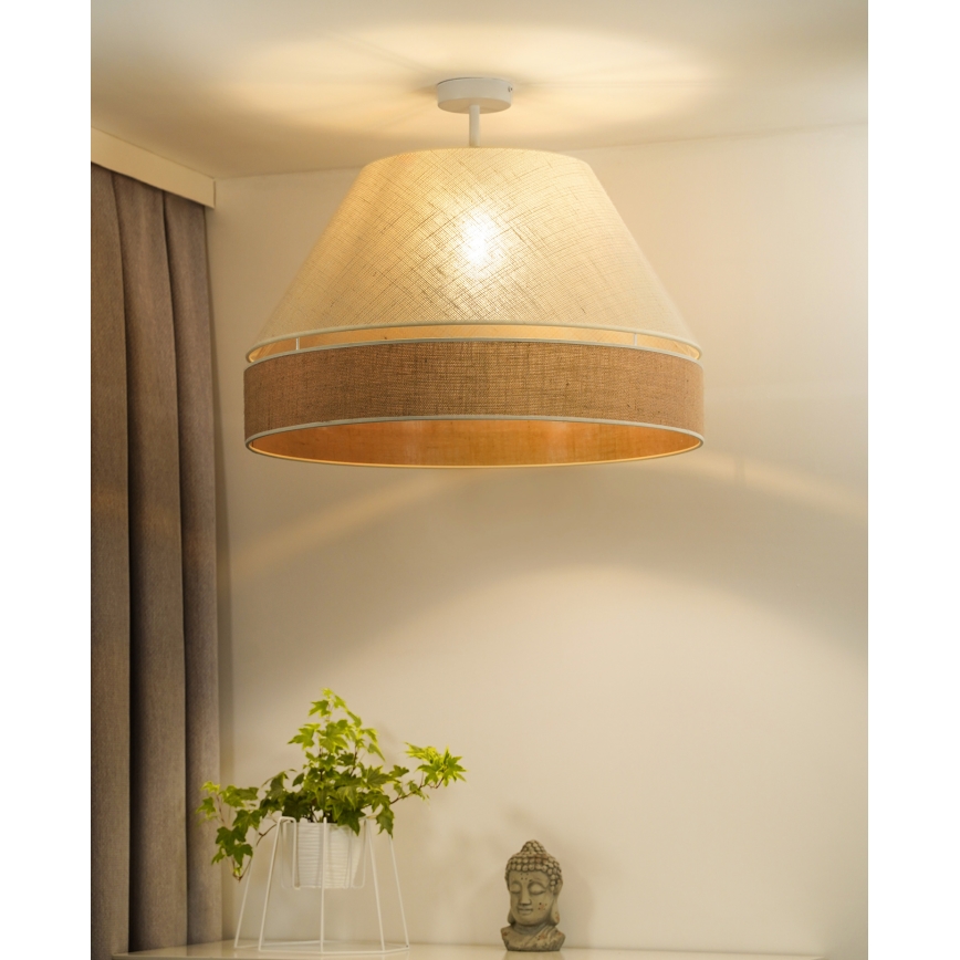 Duolla - Surface-mounted chandelier YUTE AVIGNON 1xE27/15W/230V d. 60 cm grey/brown