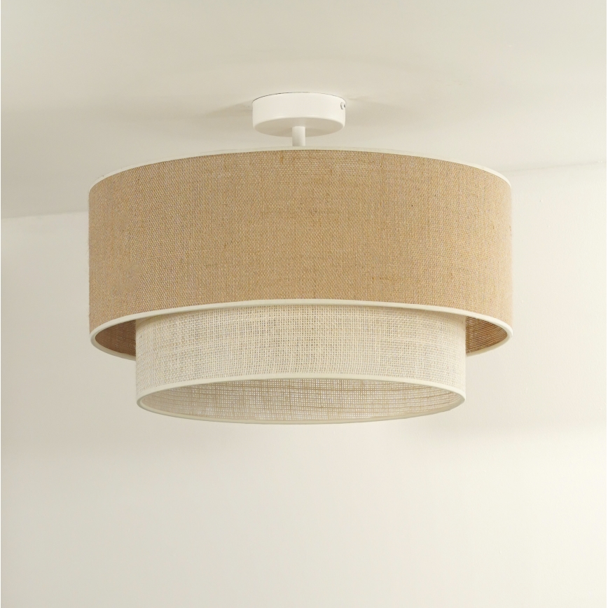 Duolla - Surface-mounted chandelier YUTE BOHO 3xE27/15W/230V d. 60 cm brown/creamy