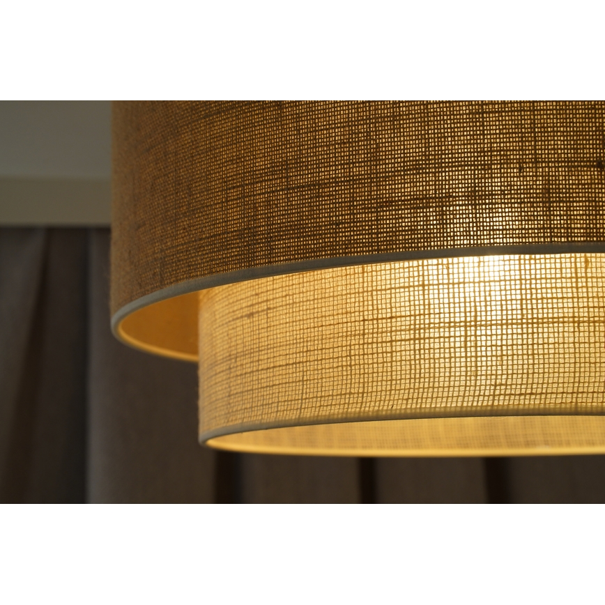 Duolla - Surface-mounted chandelier YUTE BOHO 3xE27/15W/230V d. 60 cm brown/creamy