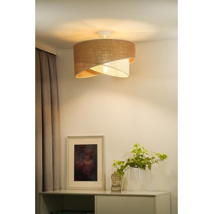 Duolla - Surface-mounted chandelier YUTE CELLO 1xE27/15W/230V d. 45 cm brown/grey