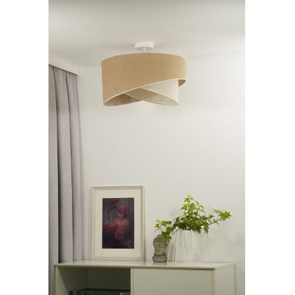 Duolla - Surface-mounted chandelier YUTE CELLO 1xE27/15W/230V d. 45 cm brown/grey