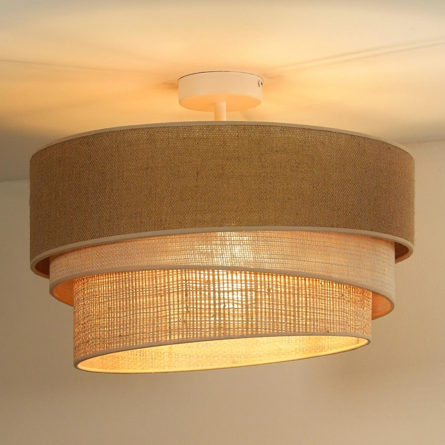Duolla - Surface-mounted chandelier YUTE TRIO 1xE27/15W/230V d. 45 cm brown/grey/beige