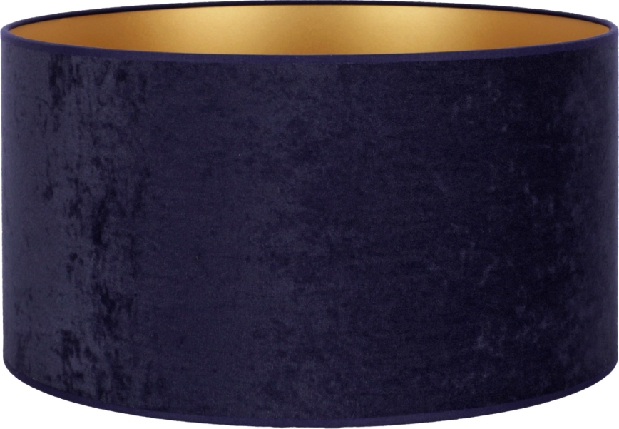 Duolla - Universal lampshade VELVET E27 d. 35 cm blue/gold