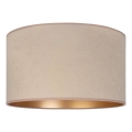Duolla - Universal VELVET Lampshade E27 Ø 35 cm Beige/Gold