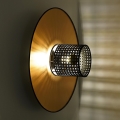 Duolla - Wall light TOKYO RATTAN 1xE27/15W/230V d. 50 cm gold/black