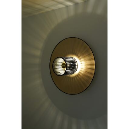 Duolla - Wall light TOKYO RATTAN 1xE27/15W/230V d. 50 cm gold/black