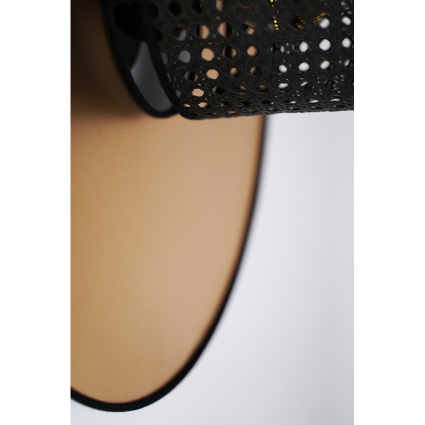 Duolla - Wall light TOKYO RATTAN 1xE27/15W/230V d. 50 cm gold/black