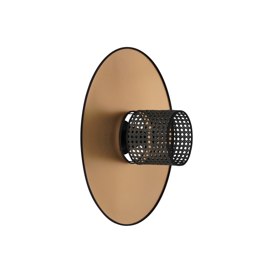 Duolla - Wall light TOKYO RATTAN 1xE27/15W/230V d. 50 cm gold/black