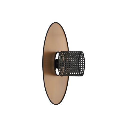 Duolla - Wall light TOKYO RATTAN 1xE27/15W/230V d. 50 cm gold/black