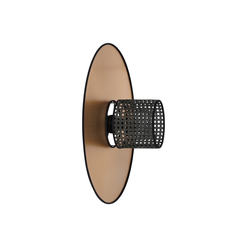 Duolla - Wall light TOKYO RATTAN 1xE27/15W/230V d. 50 cm gold/black