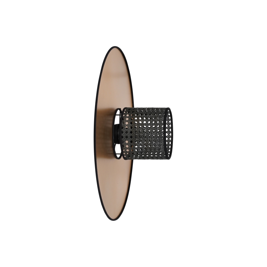 Duolla - Wall light TOKYO RATTAN 1xE27/15W/230V d. 50 cm gold/black