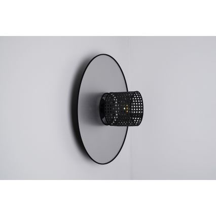 Duolla - Wall light TOKYO RATTAN 1xE27/15W/230V d. 50 cm silver/black