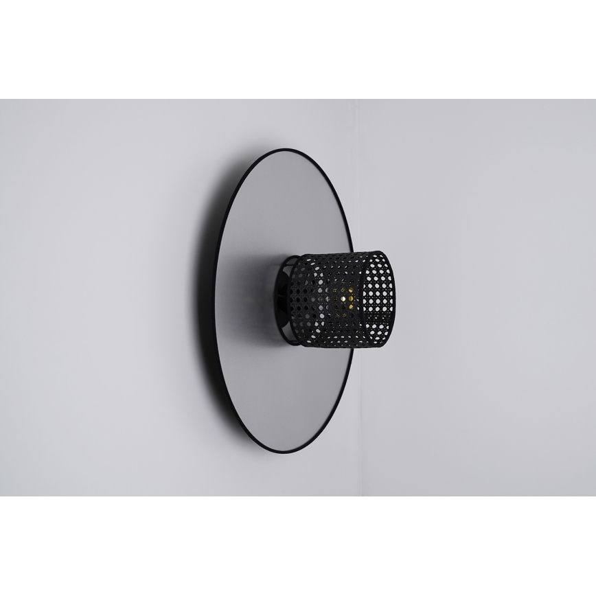 Duolla - Wall light TOKYO RATTAN 1xE27/15W/230V d. 50 cm silver/black