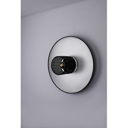 Duolla - Wall light TOKYO RATTAN 1xE27/15W/230V d. 50 cm silver/black