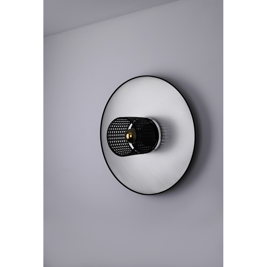 Duolla - Wall light TOKYO RATTAN 1xE27/15W/230V d. 50 cm silver/black