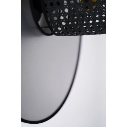 Duolla - Wall light TOKYO RATTAN 1xE27/15W/230V d. 50 cm silver/black