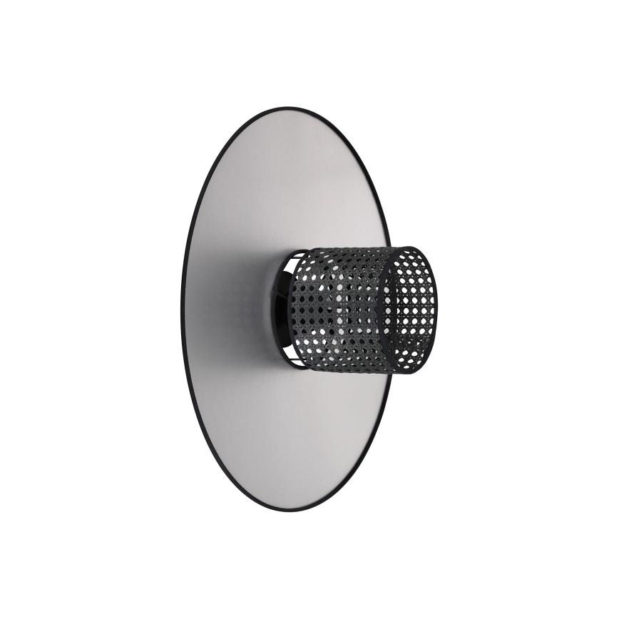 Duolla - Wall light TOKYO RATTAN 1xE27/15W/230V d. 50 cm silver/black