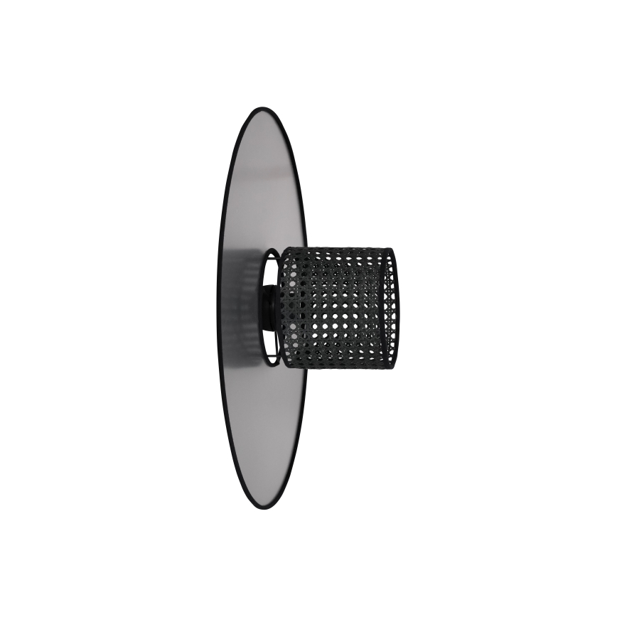 Duolla - Wall light TOKYO RATTAN 1xE27/15W/230V d. 50 cm silver/black