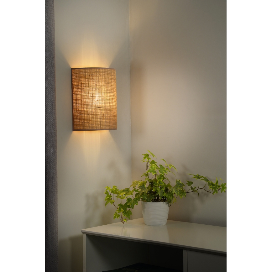 Duolla - Wall light YUTE 1xE27/15W/230V d. 20 cm brown