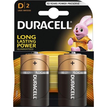 Duracell - 2 pcs Alkaline battery Basic LR20/D 1,5V 12500 mAh
