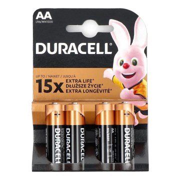 Duracell - 4 pcs Alkaline battery Basic LR06/AA 1,5V 2650 mAh